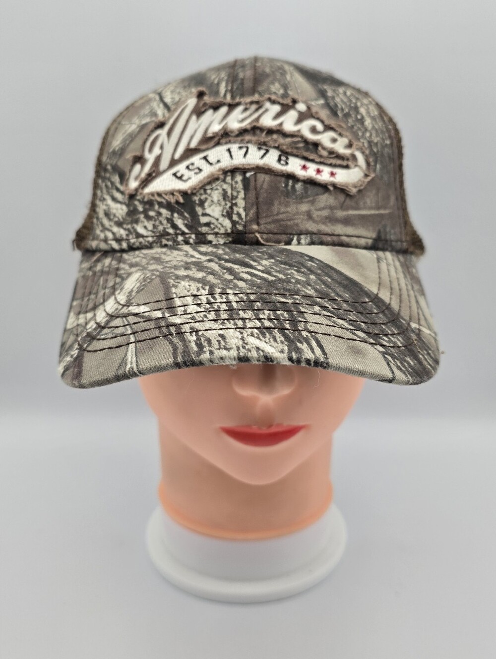Unbranded America Est 1776 Camo Trucker Adjustable Snapback Hat